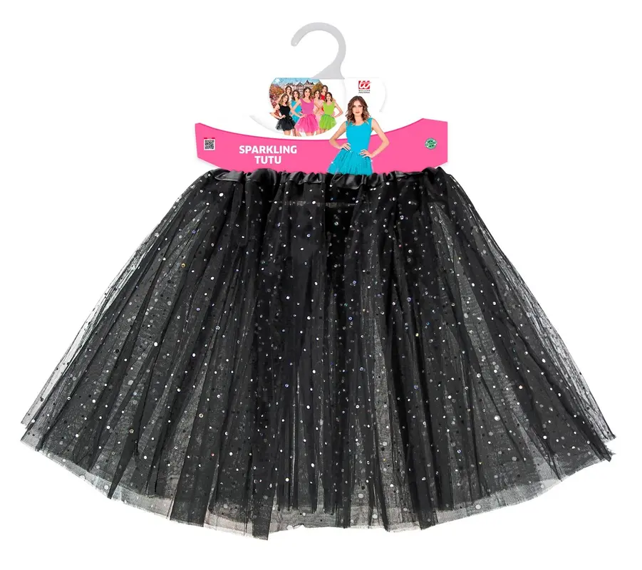 Tutu schwarz giltzernder Stoff