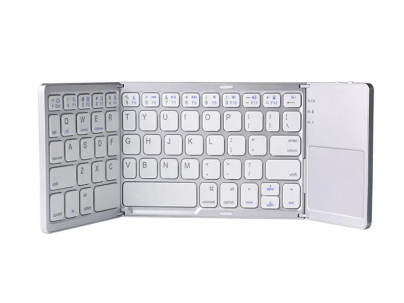 Ultra-dünne, faltbare Bluetooth-Tastatur mit Touchpad