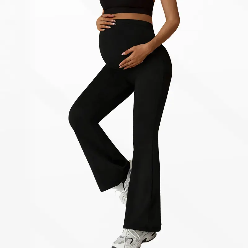 Umstands-Leggings mit hoher Taille und ausgestelltem Bein