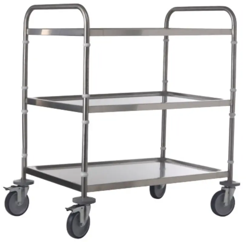 Universalwagen Edelstahl 100x50cm 3 Tablare H 93.5cm