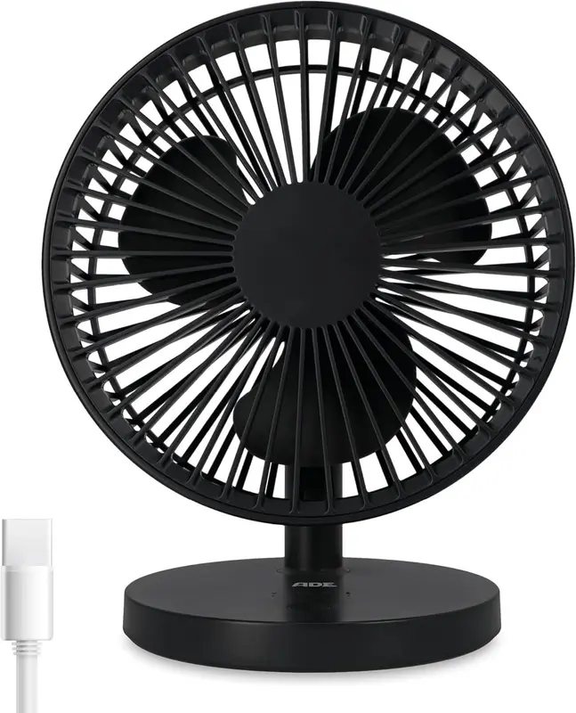USB-Tischventilator mit Akku, Anthrazit