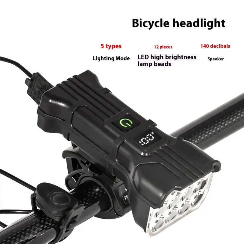 Velo-Scheinwerfer mit Digitalanzeige & Powerbank