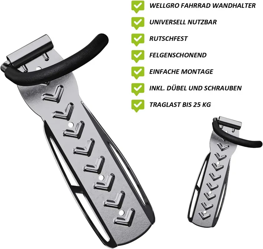 Velo Wandhalterung 4 Stück, Silber