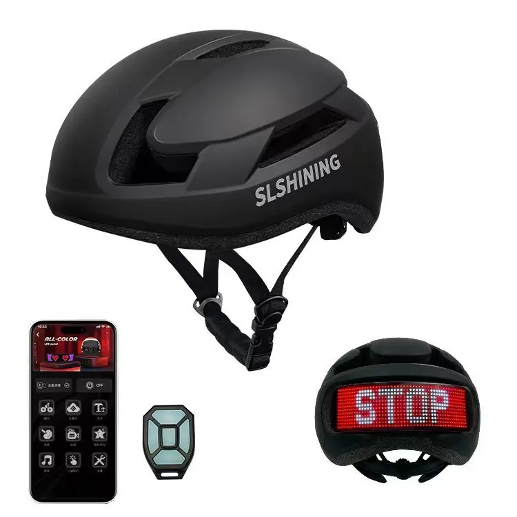 Velohelm mit App-gesteuertem LED-Display