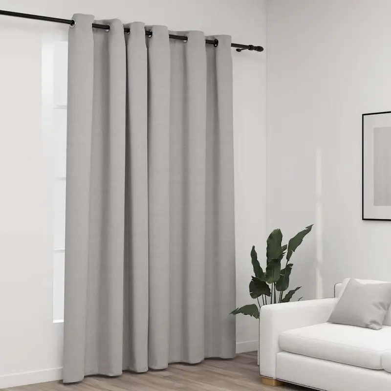 Verdunkelungsvorhang mit Ösen, Leinenlook