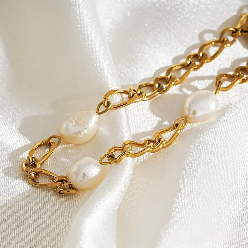 Vergoldetes Edelstahlarmband für Damen