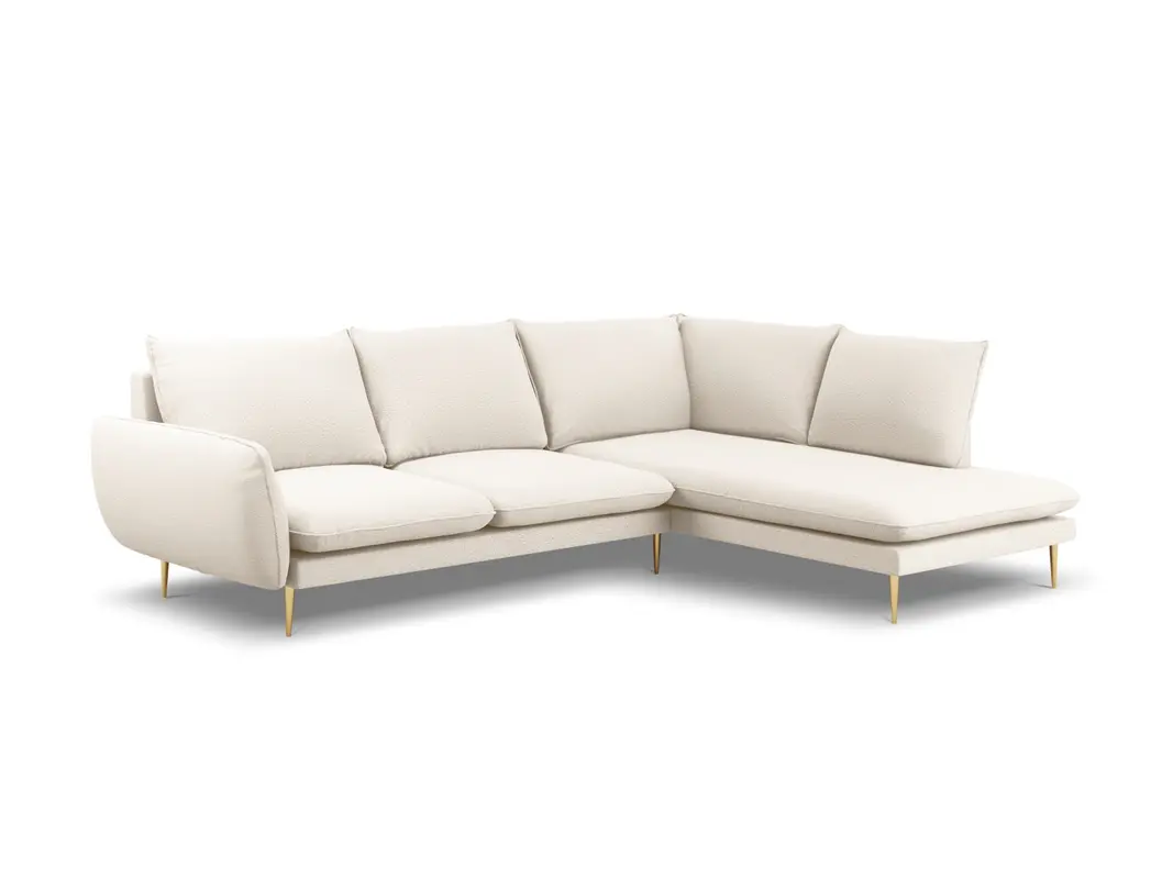 Vienna Boucle Ecksofa rechts 6 Sitzer 185cm