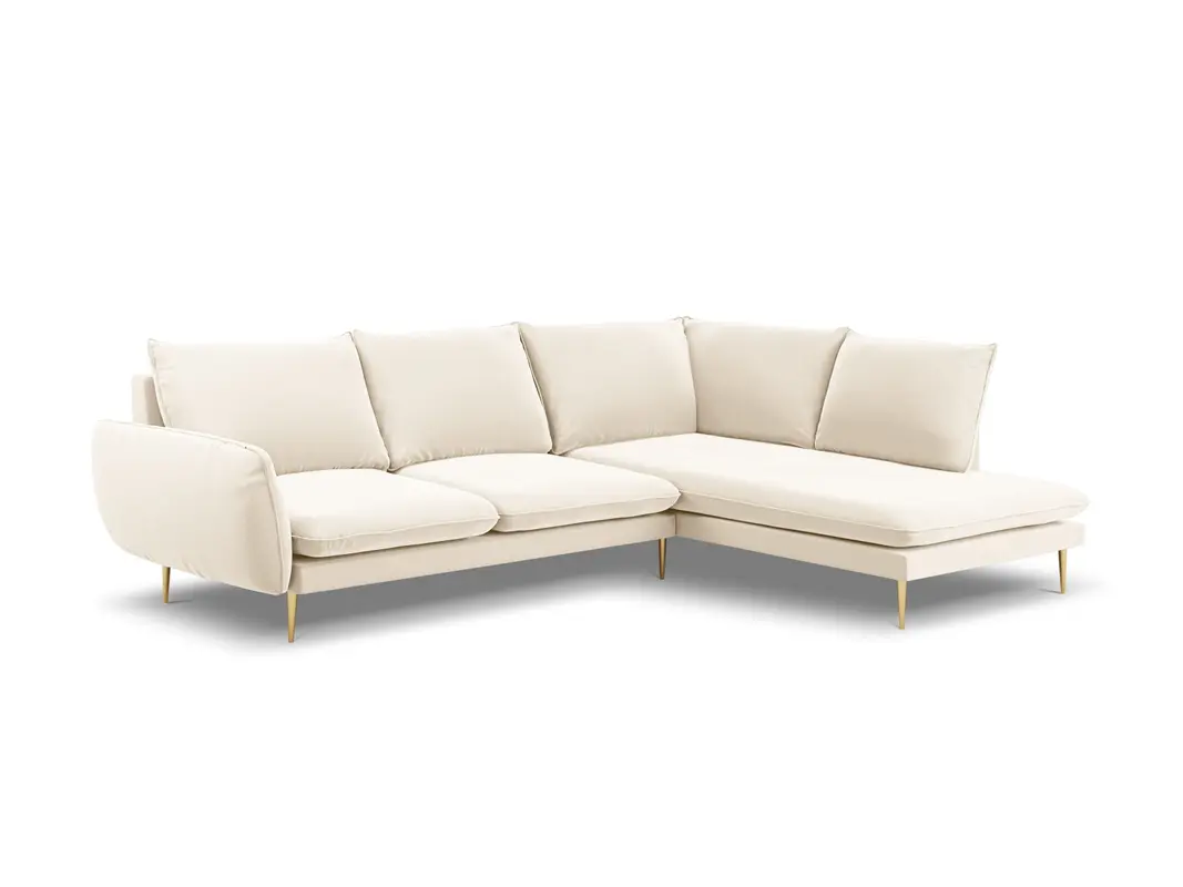 Vienna Velour Ecksofa rechts 6 Sitzer 185cm