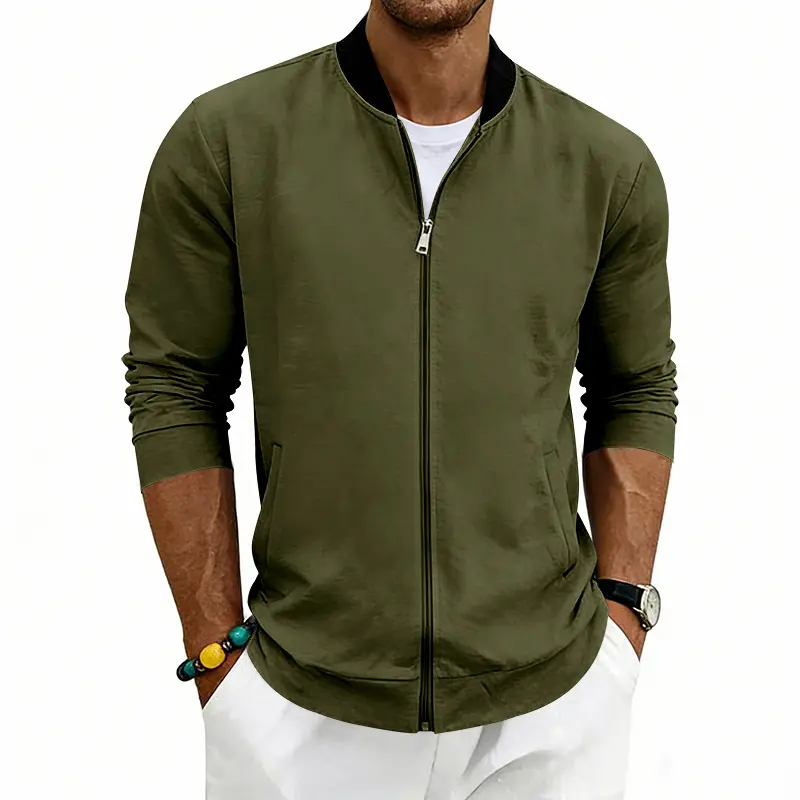Vintage Baseball-Jacke mit Stehkragen