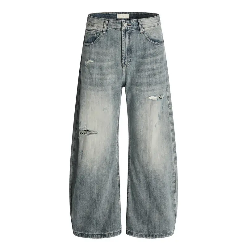 Vintage Bootcut Jeans, abgenutzt, gerissen, strukturiert