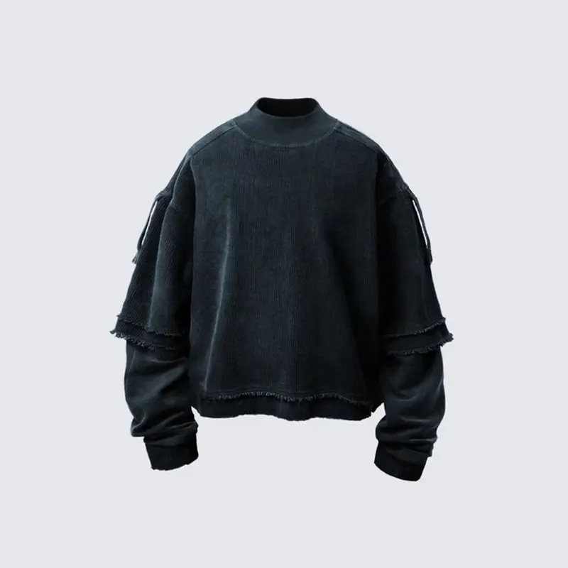 Vintage Langarmshirt im Lagenlook für Herren