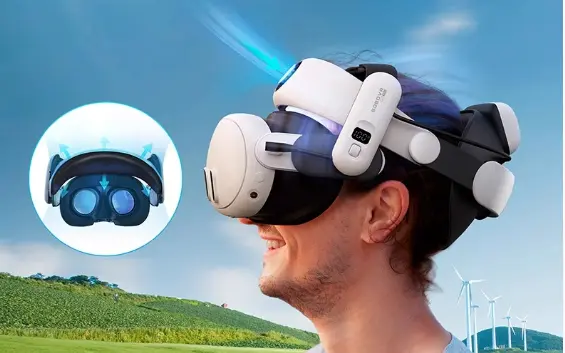 VR-Brille mit verstellbarem Kopfband