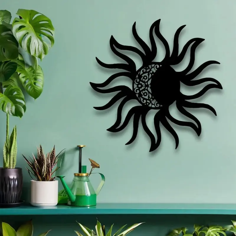 Wandkunst Metall-Sonne · Boho Statement