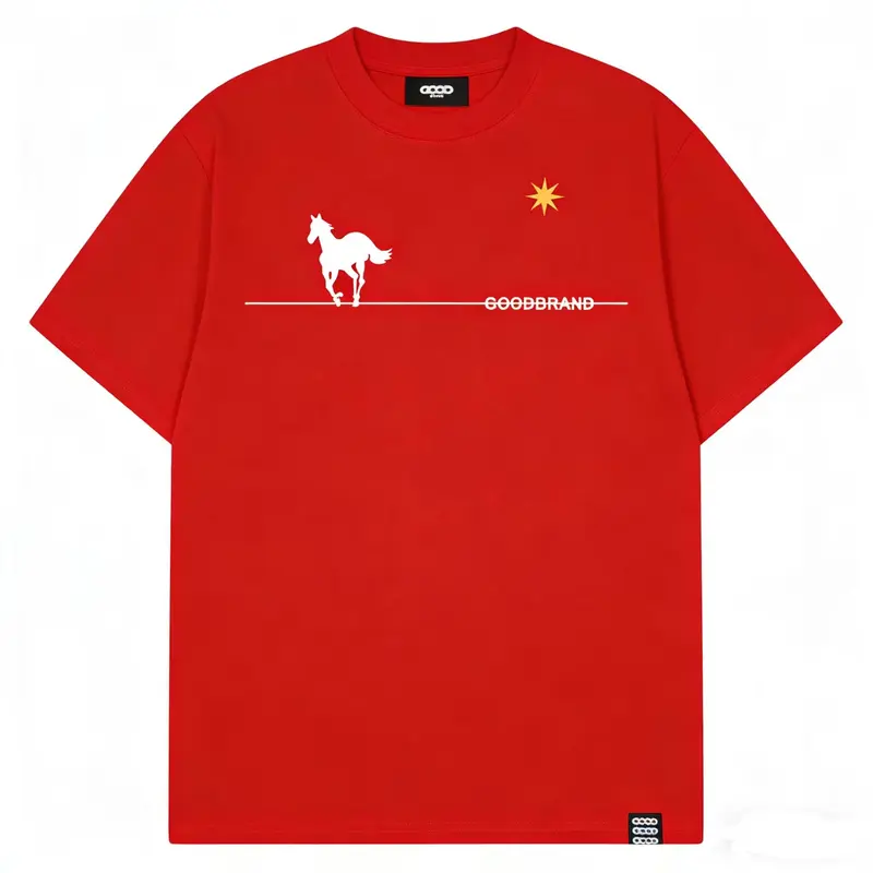 Warhorse Print Freizeit-T-Shirt