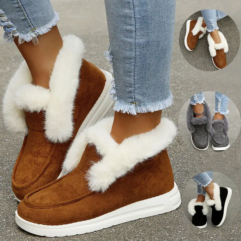 Warme Winter Ankle Boots mit Plüschfutter