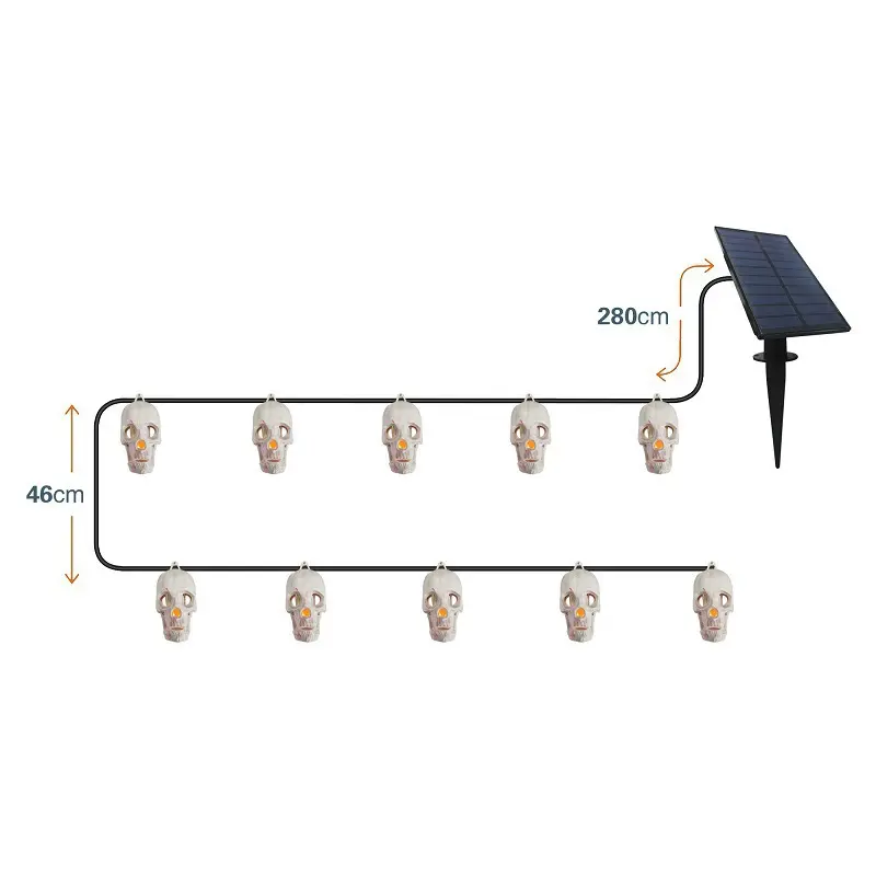 Wasserdichte Solar-Lichterkette mit Automatik