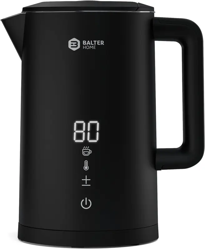 Wasserkocher mit Temperatureinstellung, A. Black, 5 Stufen, Lcd