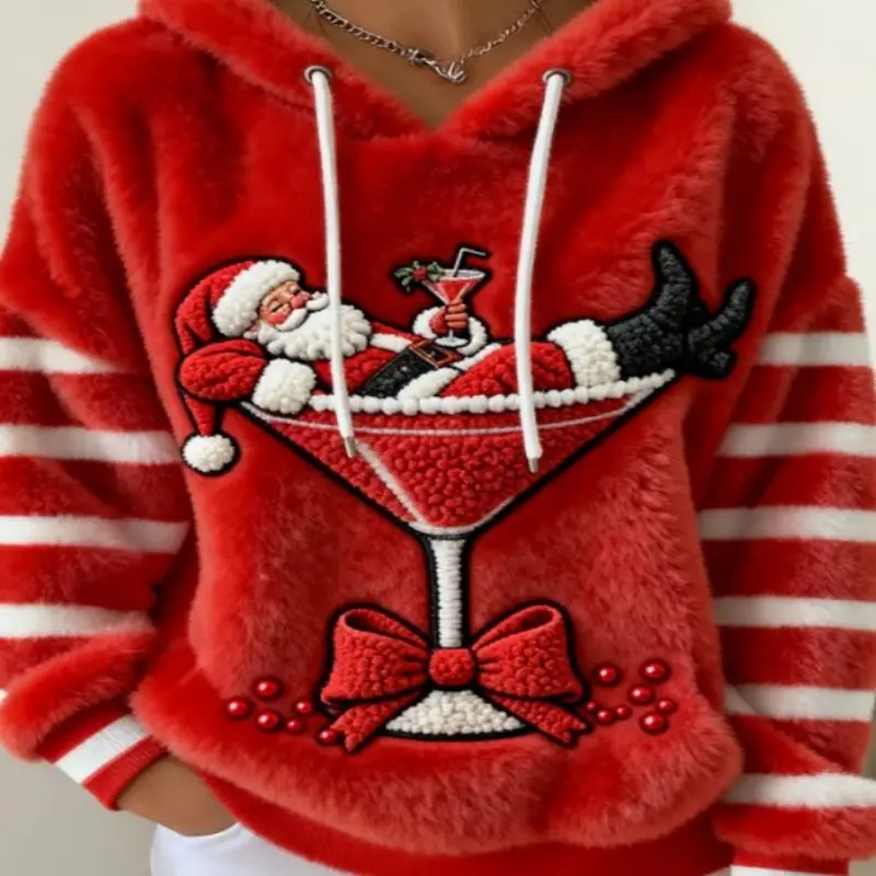Weihnachts-Hoodie mit 3D-Print