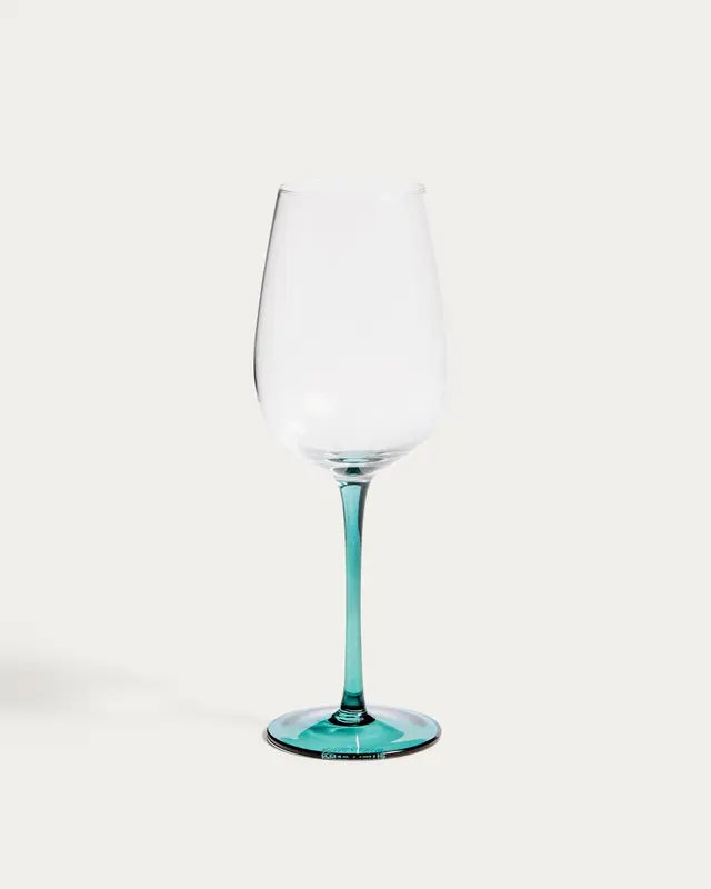 Weinglas Irides aus blau und klarem Glas, 43 cl