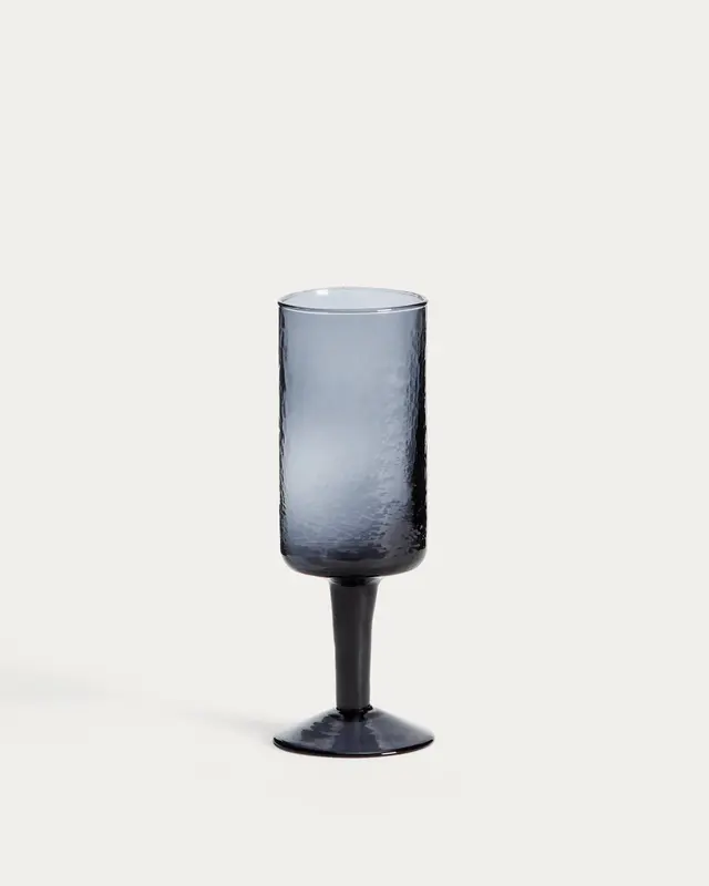 Weinglas Obila aus blauem Recyclingglas