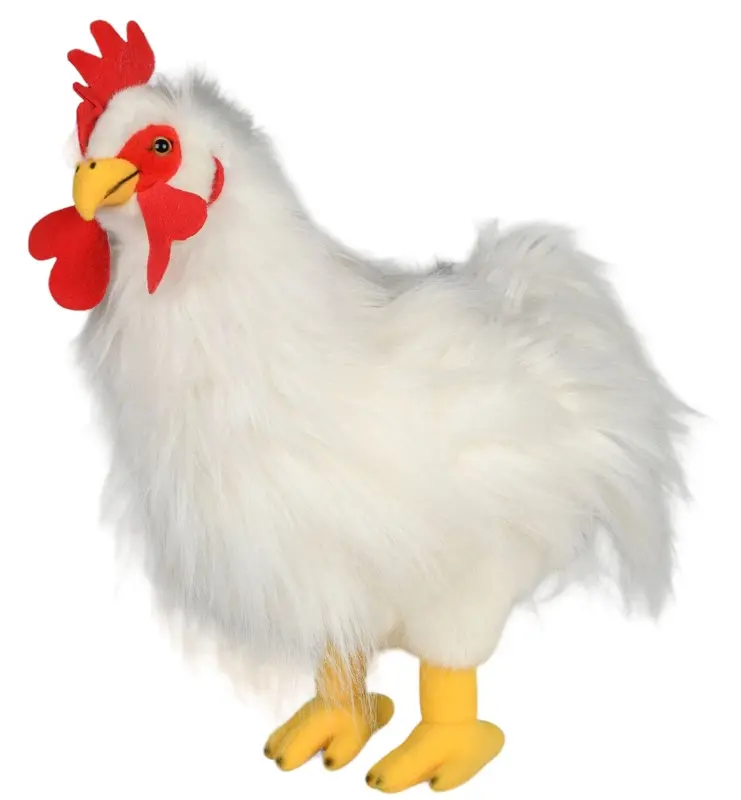 Weisser Plüschhahn