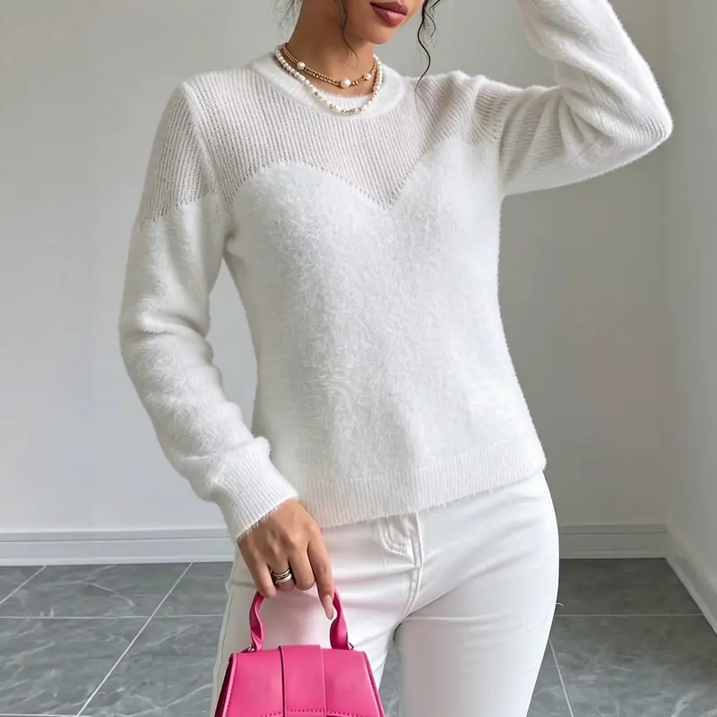 Weisser Pullover