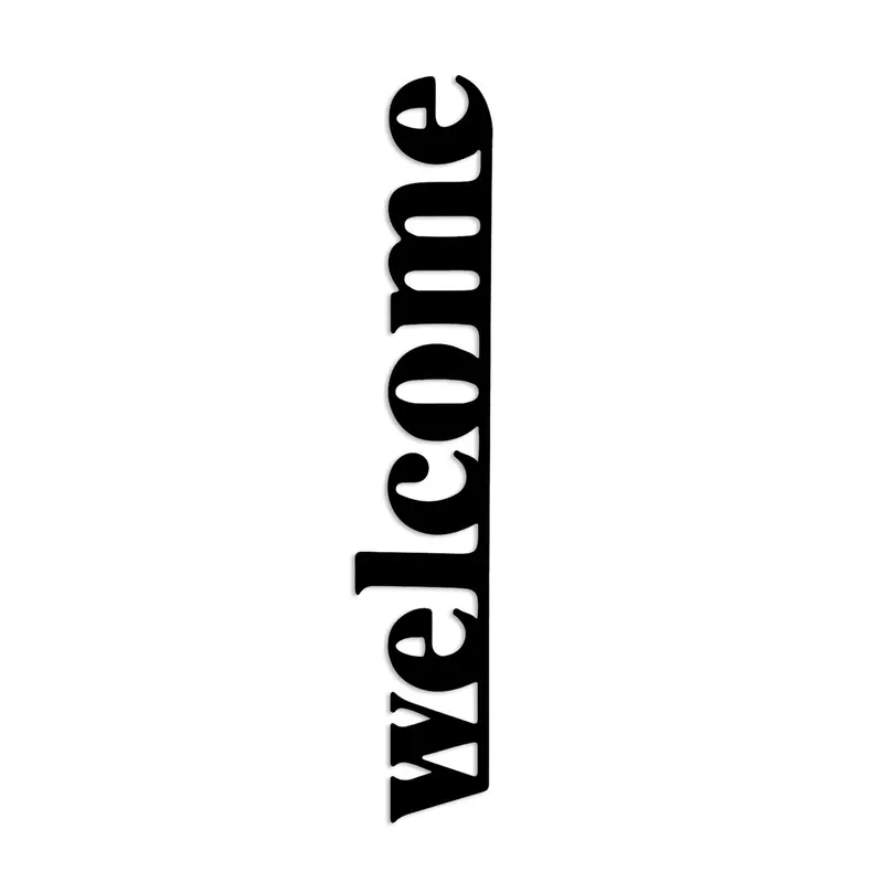 Welcome Wanddeko - Schwarz