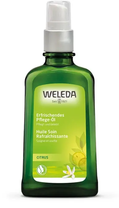 Weleda Huile Vivifiante au Citrus 100 ml dispenser