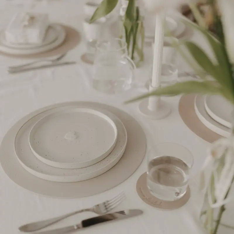 Wendbares Platzset Wie schön Creme