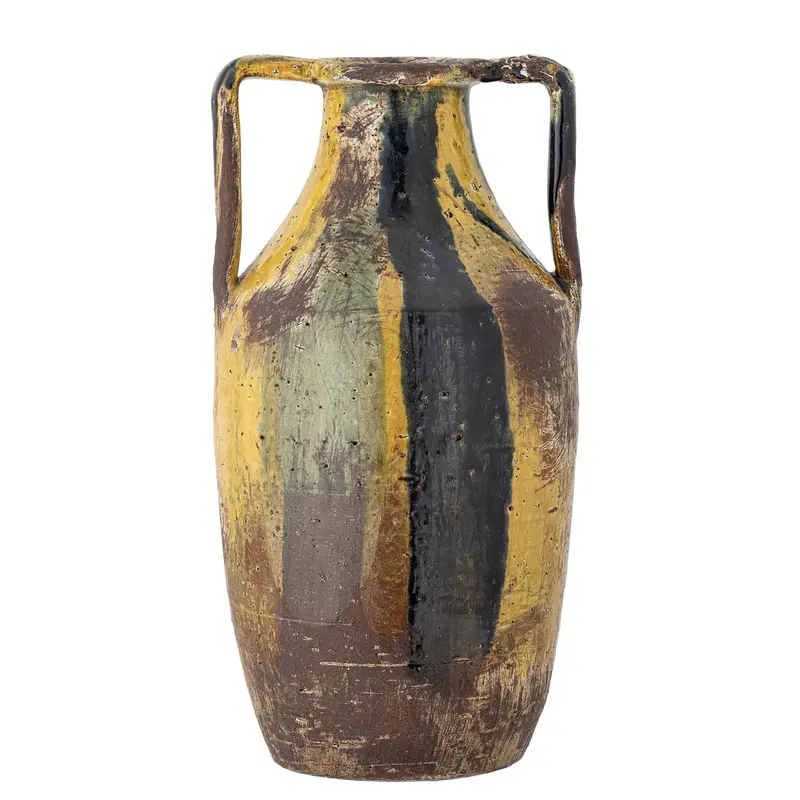 Wilder Deko-Vase, Gelb, Terrakotta