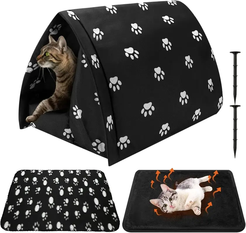 Winter Outdoor Katzenhaus mit Wärmekissen
