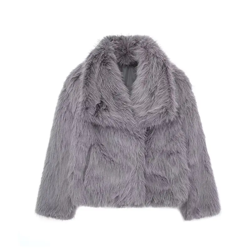 Winter Plüschjacke – Flauschige Lapel Jacke