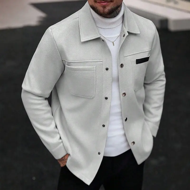 Wolljacke für Herren mit Taschen