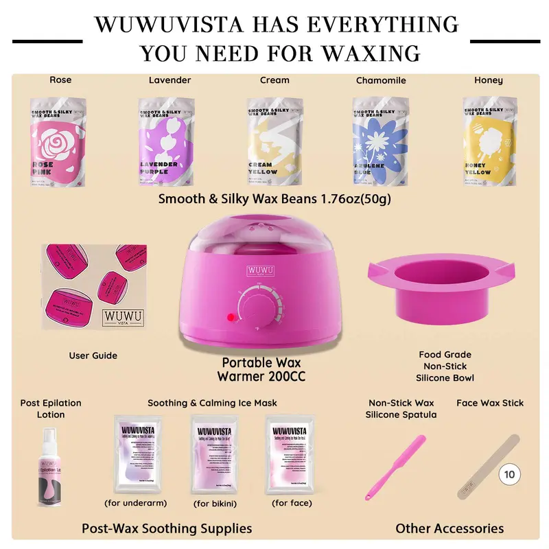WUWUVISTA Waxing Kit 23-teilig