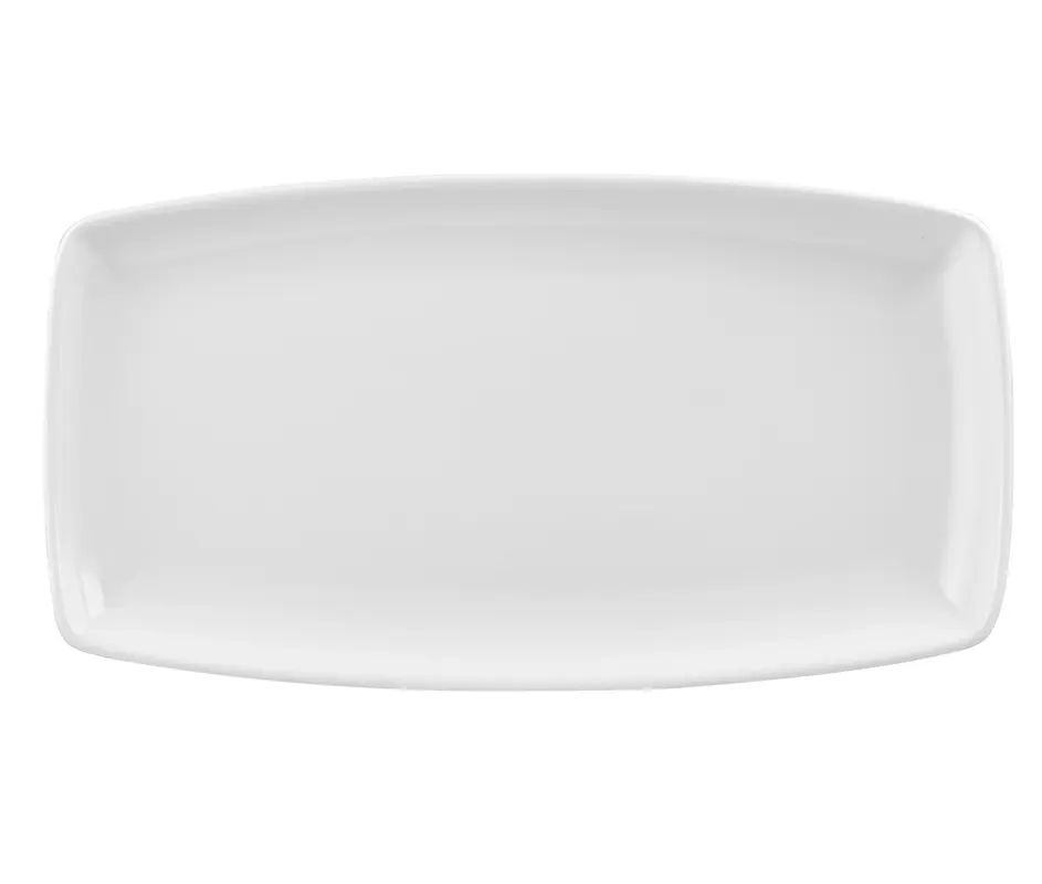 X Squared White Länglicher Teller 29.5cmx15cm