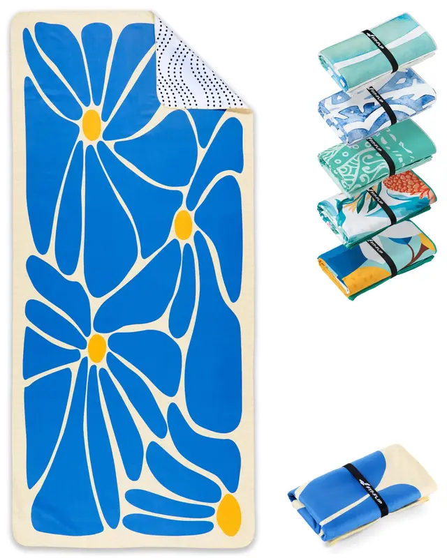 XXL-Mikrofaser-Strandtuch, 200cm x 90cm 39 Groovy Flowers