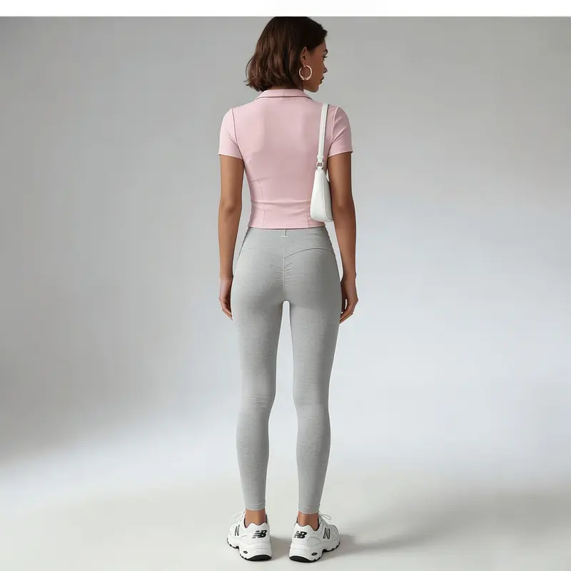 Yoga Top mit Reissverschluss, Langarm