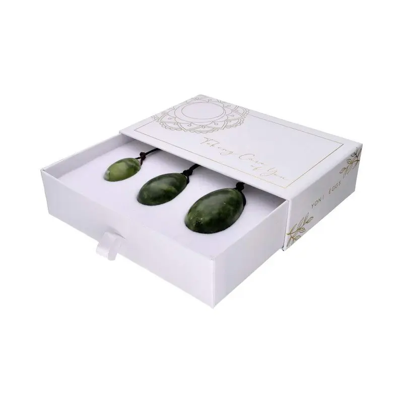 Yoni Jade-Eierpaket mit Loch und Schnur