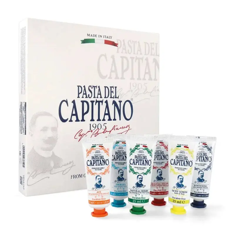 Zahnpasta Mini Box 6 x 25 ml - Pasta del Capitano