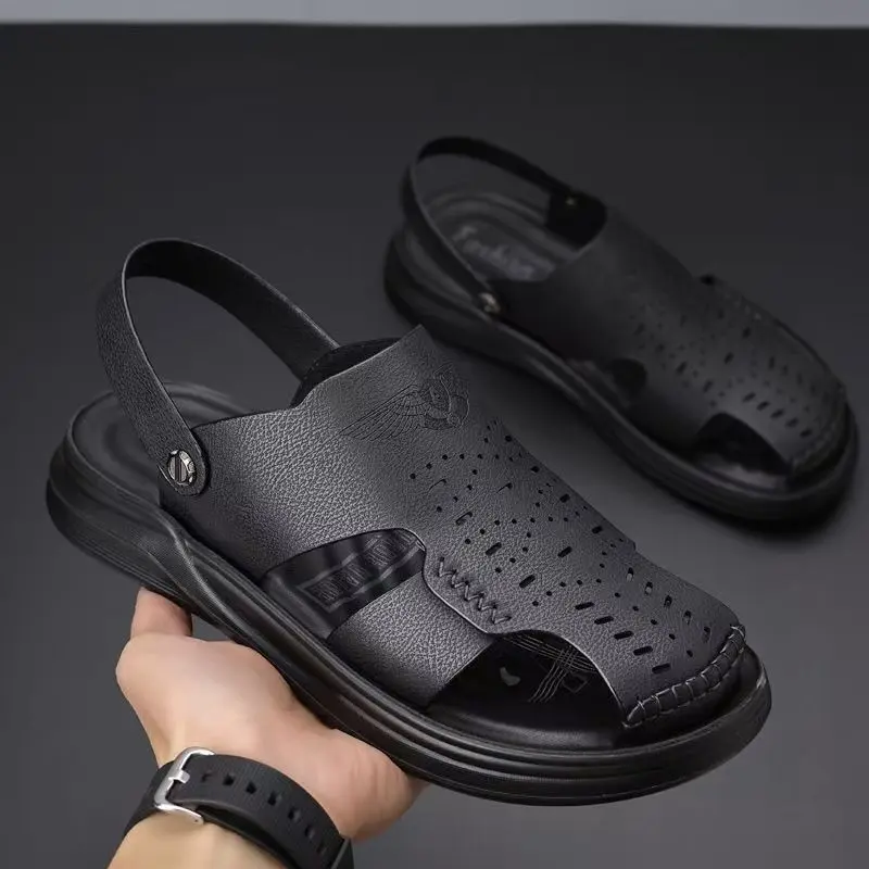 Zehen-Sandalen aus echtem Leder