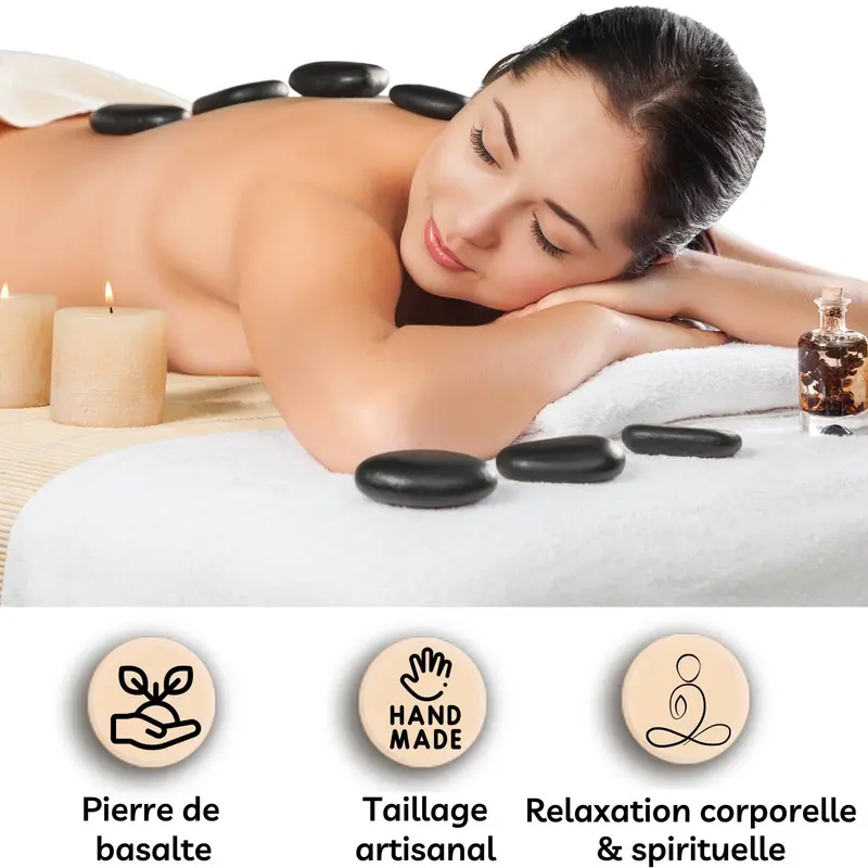 Zen'Arome - 5 Heisse Basalt-Massagesteine - Massagezubehör