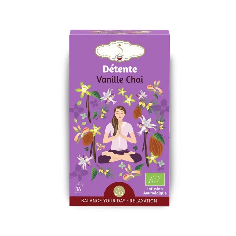 Zen'Arome - Bio-Kräutertee Entspannung – Chai - Vanille - Infusionen - 16 Beutel