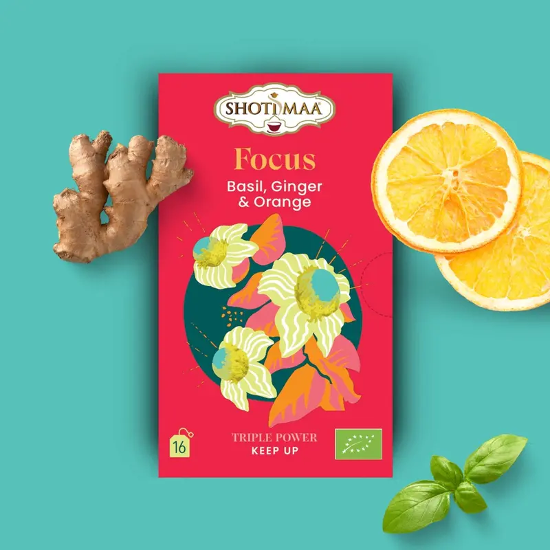 Zen'Arôme - Focus – Bio-Kräutertee-Infusion Basilikum, Ingwer & Orange