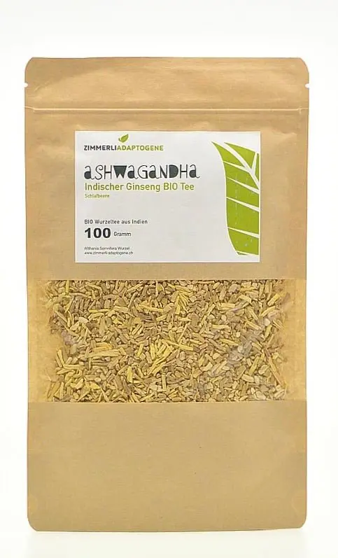 Zimmerli Adaptogene – Ashwagandha Tee Bio 100g – Energie, Ruhe & Ausgleich