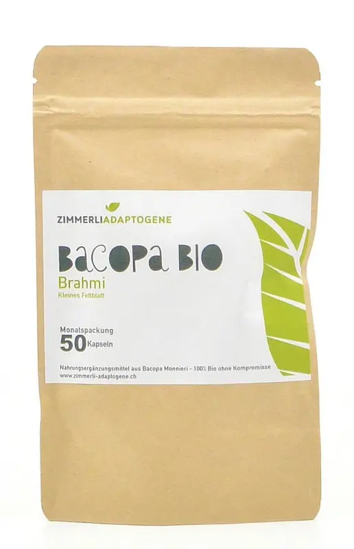 Zimmerli Adaptogene - Bacopa (Brahmi) Kapseln – Klarheit, Fokus und Gedächtnisleistung