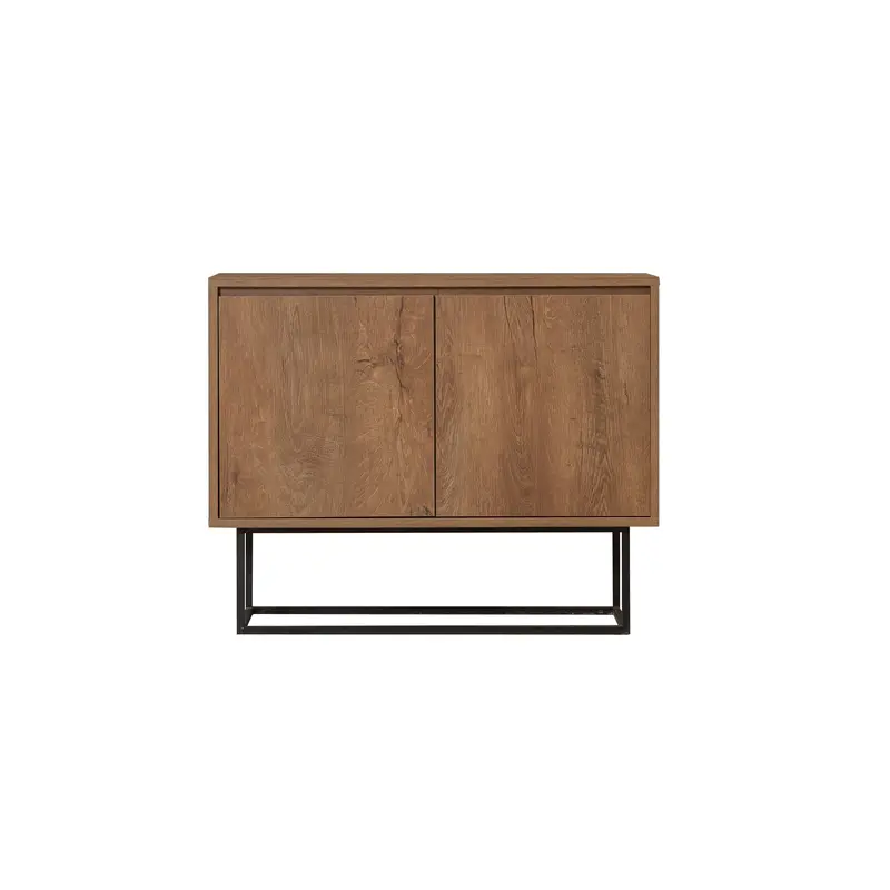 Zuri High-Sideboard - Walnuss Schwarz